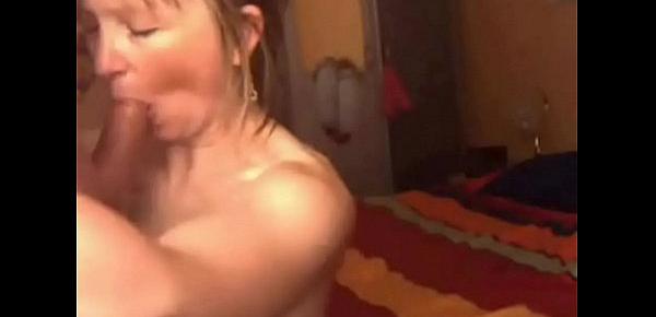 Wife giving wonderful blowjob and swallow cum